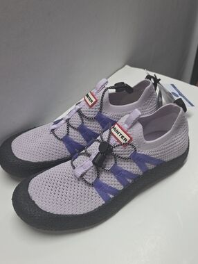 Hunter Lavender and Purple Knit Slip-On Water Shoes Size 9